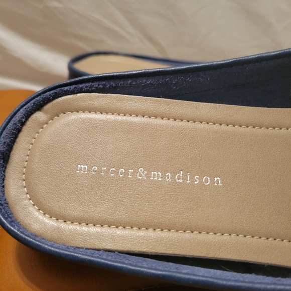 Mercer & Madison Blue Leather Slip On Flats Size 9.5 - Picture 6 of 10